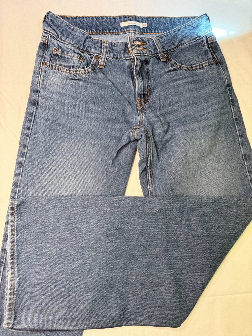 Levi's Straight Leg Blue Denim Jeans